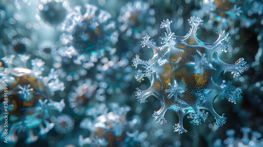Intricate Frozen Molecular Structure in Microscopic Detail Intricate Frozen Molecular Structure in Microscopic Detail