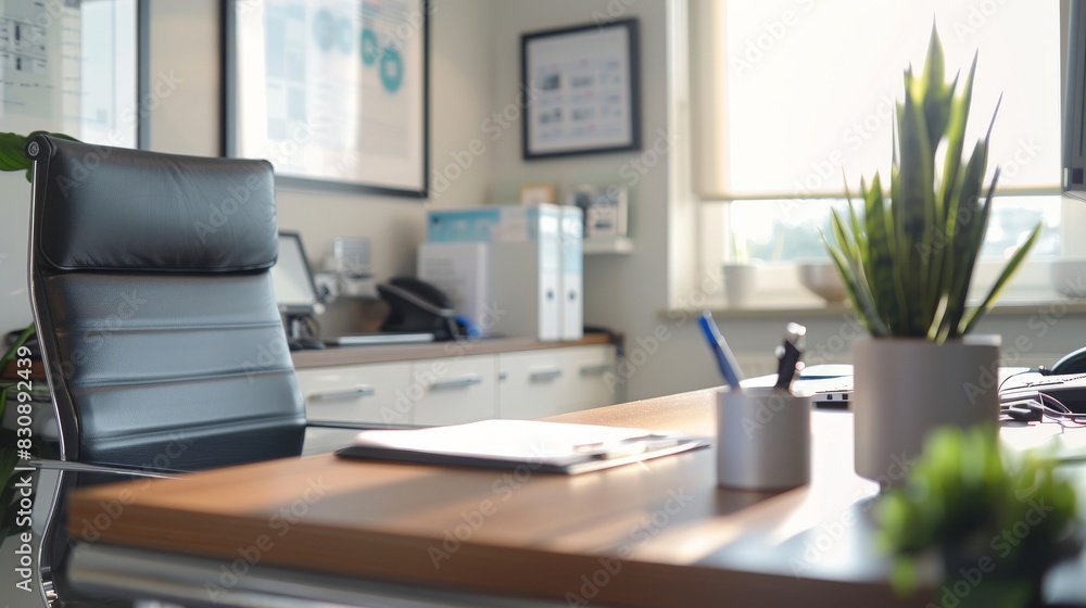 Fototapeta premium White and Bright business office