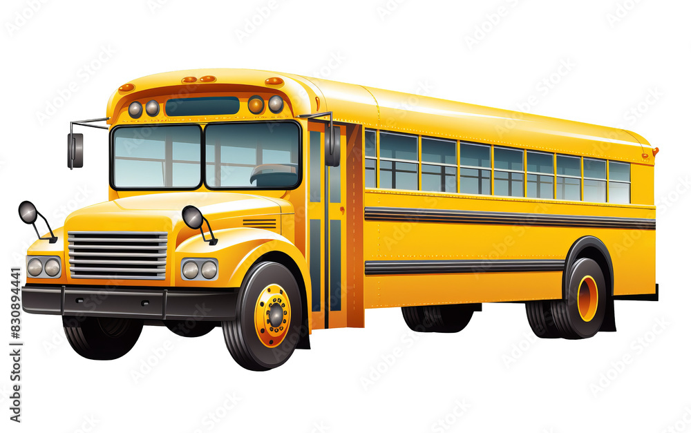 Illustration of a classic yellow school bus with detailed features, representing education and transportation in vivid, realistic graphics. Illustration of a classic yellow school bus with detailed features, representing education and transportation in vivid, realistic graphics.