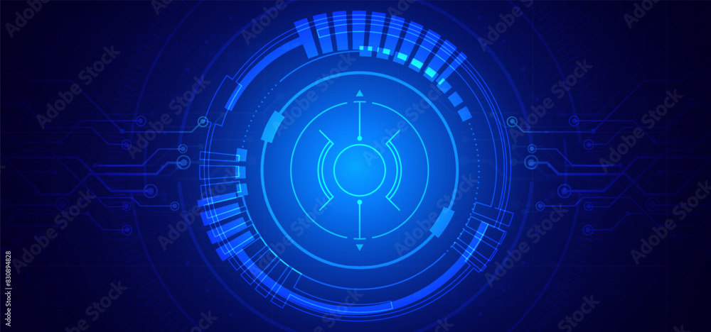 Abstract digital technology futuristic circuit board blue background, Cyber science tech layout, Innovation future Ai big data, Global internet network connection, Cloud hi-tech illustration vector Abstract digital technology futuristic circuit board blue background, Cyber science tech layout, Innovation future Ai big data, Global internet network connection, Cloud hi-tech illustration vector