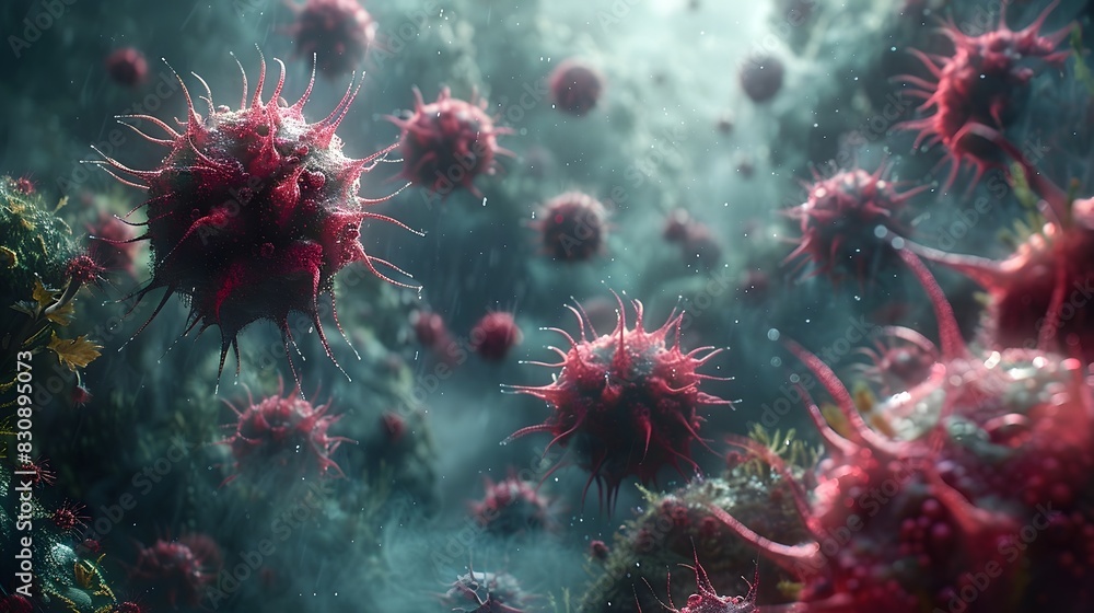 Microscopic Fungal Spores and Cells in Hazardous Biological Outbreak Microscopic Fungal Spores and Cells in Hazardous Biological Outbreak