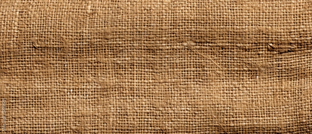 Textured jute fabric with coarse weave, rustic overlay Textured jute fabric with coarse weave, rustic overlay