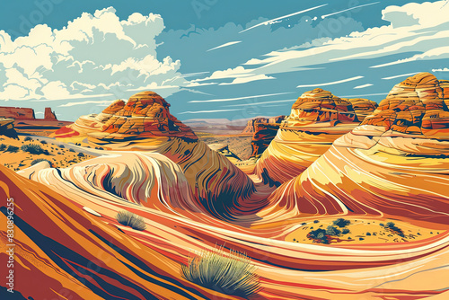 Wave Wonder - Coyote Buttes North Illustration photo