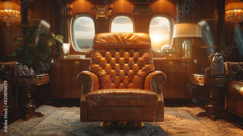 Experience Unmatched Comfort and Elegance with a Luxury First Class Seat: VIP Business Cabin Chair Offering Superior Comfort and Style
 photo