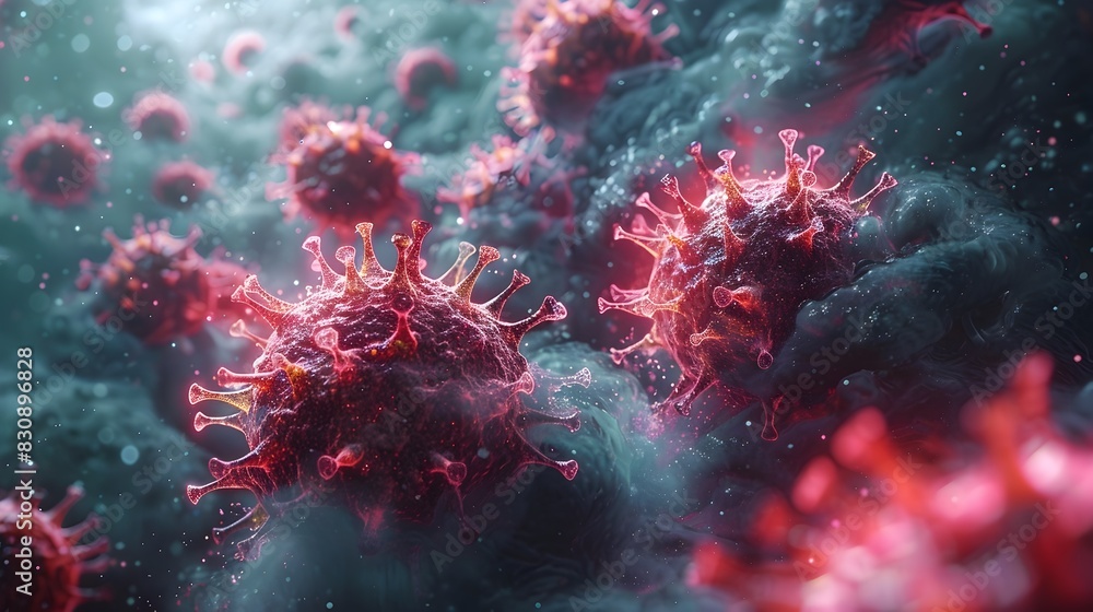 Microscopic View of Dangerous Infectious Viral Pathogens During Global Health Crisis Microscopic View of Dangerous Infectious Viral Pathogens During Global Health Crisis