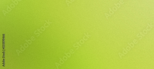 Panoramic grainy textured background with a smooth green gradient