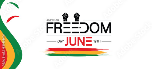 Juneteenth Freedom Day Hand And Beautiful Design