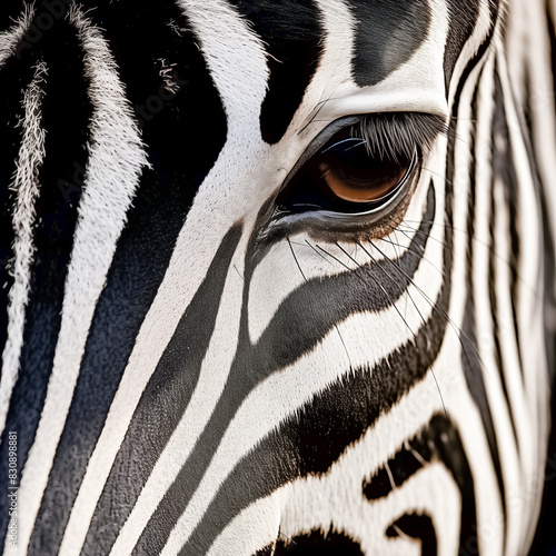 zebra   s big eye close up 