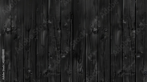 Black Wood Plank Texture. Black background