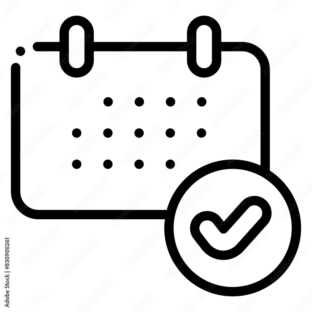 calendar with checkmark icon calendar with checkmark icon