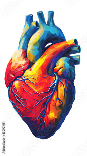 abstract Heart shape on colorful background