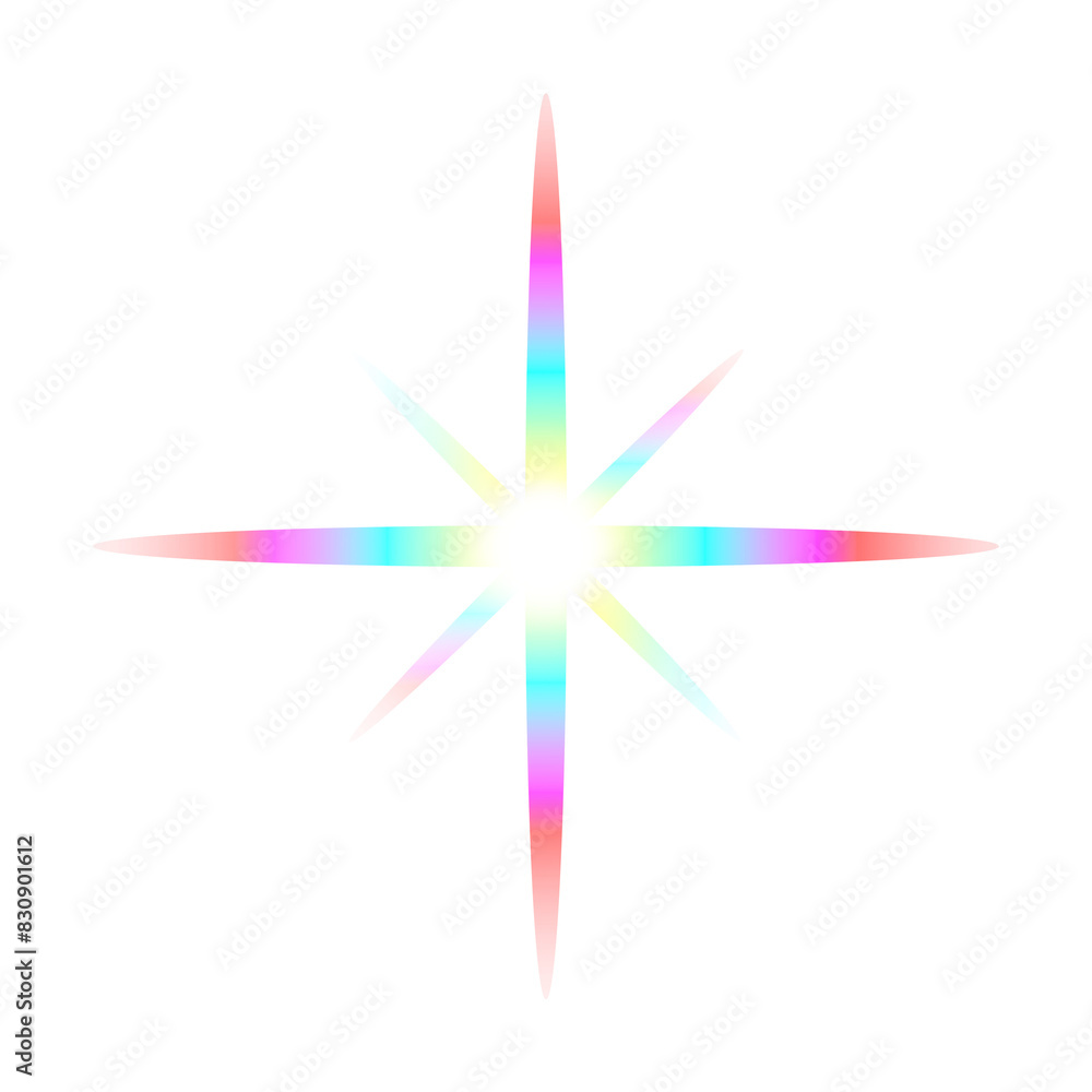 Glowing Rainbow Star Glowing Rainbow Star