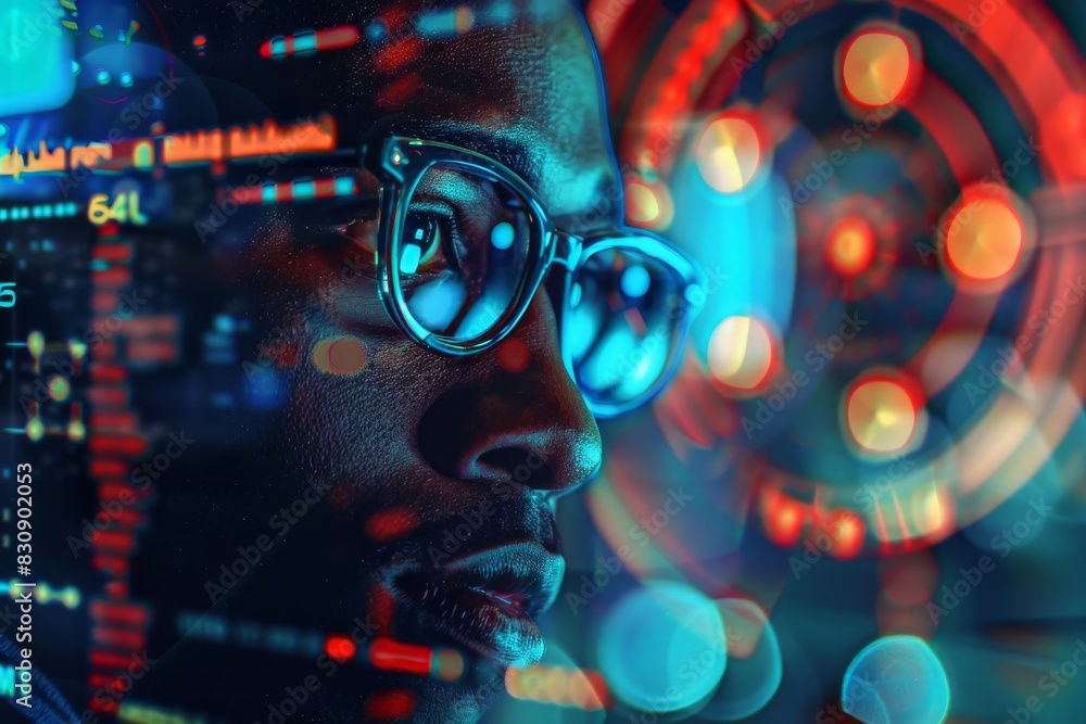 An artistic rendering of blue and red circular bokeh lights with a blurred background An artistic rendering of blue and red circular bokeh lights with a blurred background