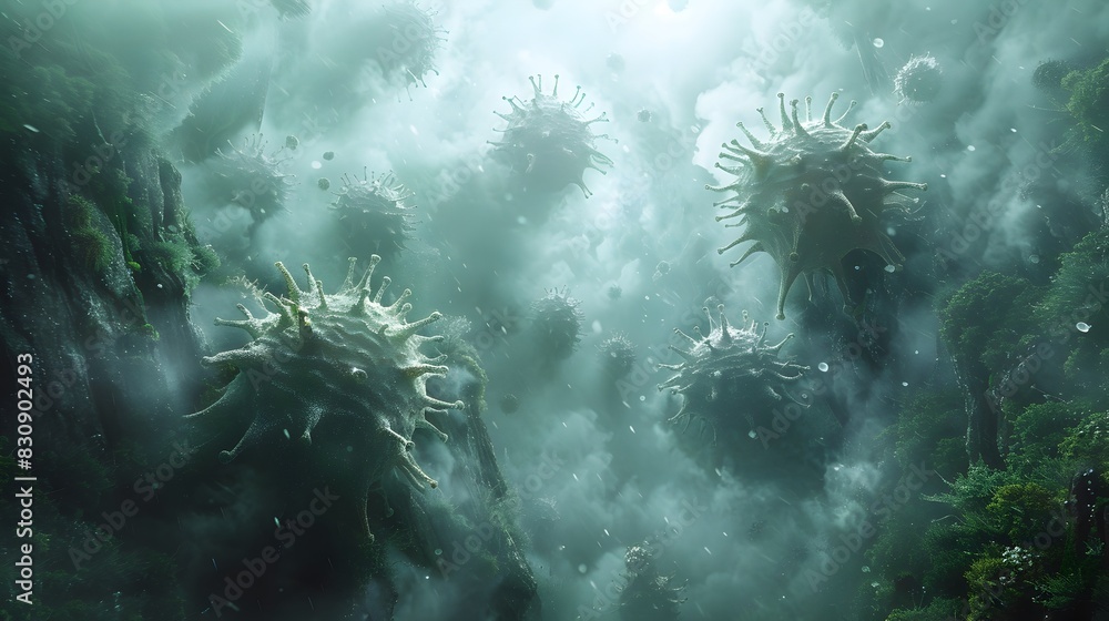 Surreal Alien Creatures Emerging from a Dark Ominous Ethereal Landscape Surreal Alien Creatures Emerging from a Dark Ominous Ethereal Landscape