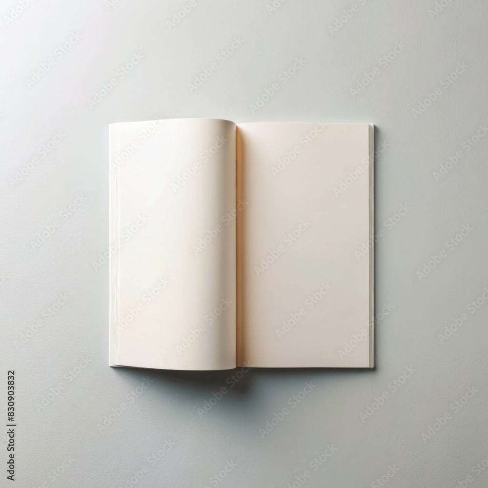 Magazine Mockup Open sheets of magazine white Magazine Mockup Open sheets of magazine white