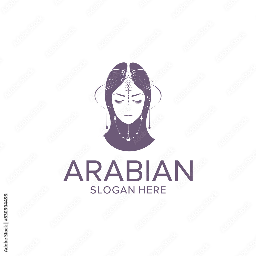 Hijab girl logo vector illustration Hijab girl logo vector illustration