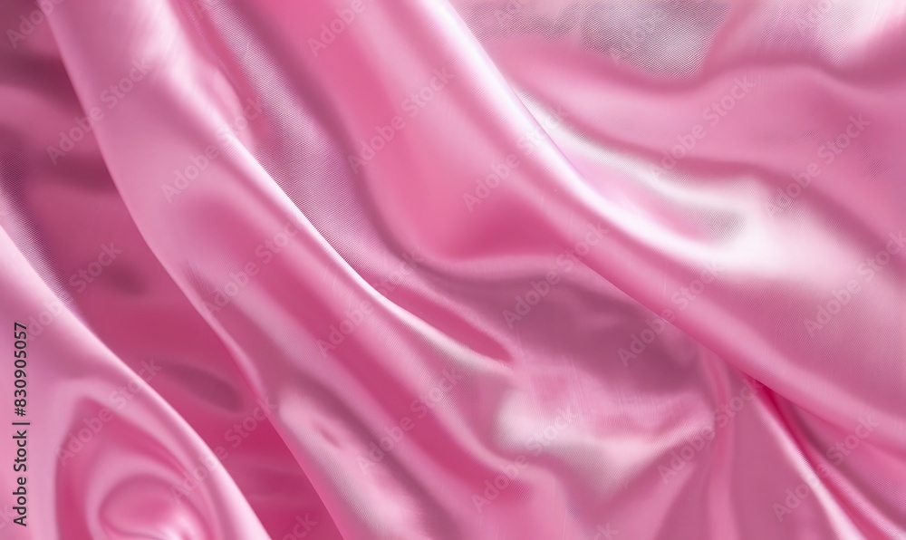 Fototapeta premium Close up wave purple silk or satin fabric background