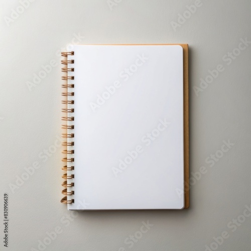 Mockup of a notebook with a blank cover photo