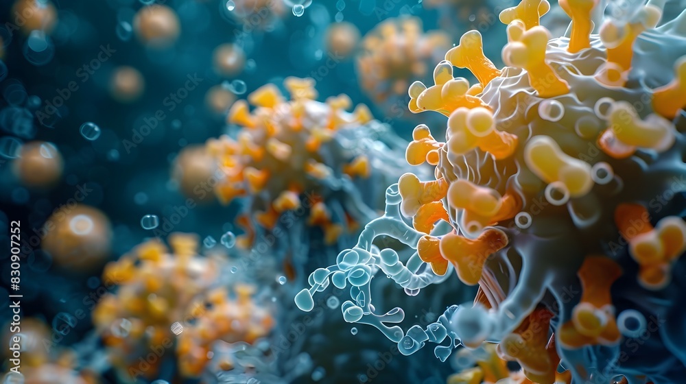 Vibrant Underwater Coral Reef Ecosystem Teeming with Diverse Marine Life Vibrant Underwater Coral Reef Ecosystem Teeming with Diverse Marine Life