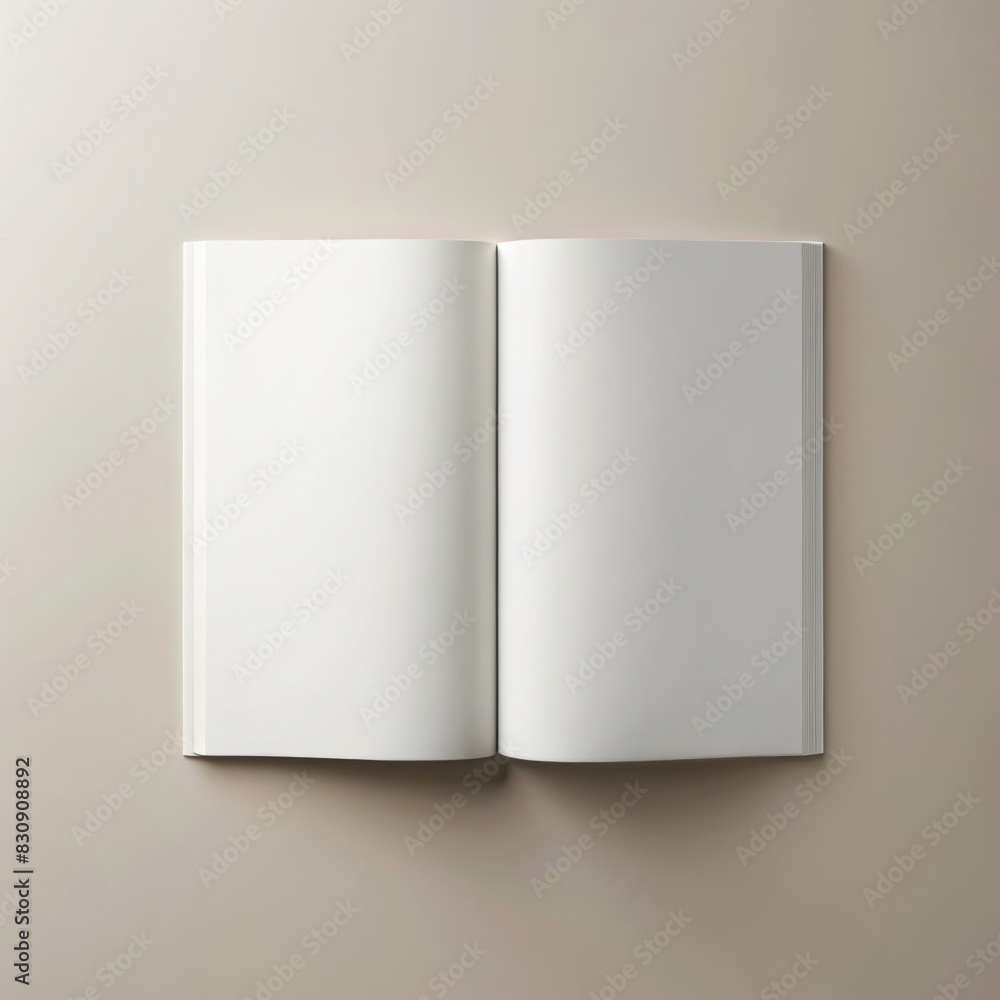 Magazine Mockup Open sheets of magazine white Magazine Mockup Open sheets of magazine white
