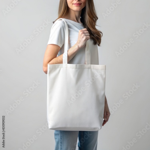 Mockup of a shopping bag with blank space for design