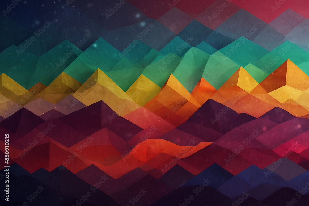 Abstract colorful geometric gradient background.