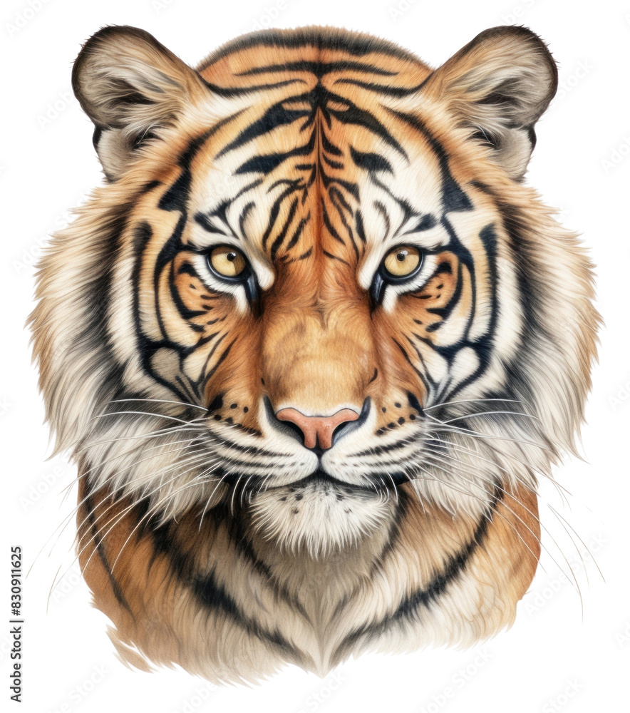 Fototapeta premium PNG Tiger wildlife drawing animal.