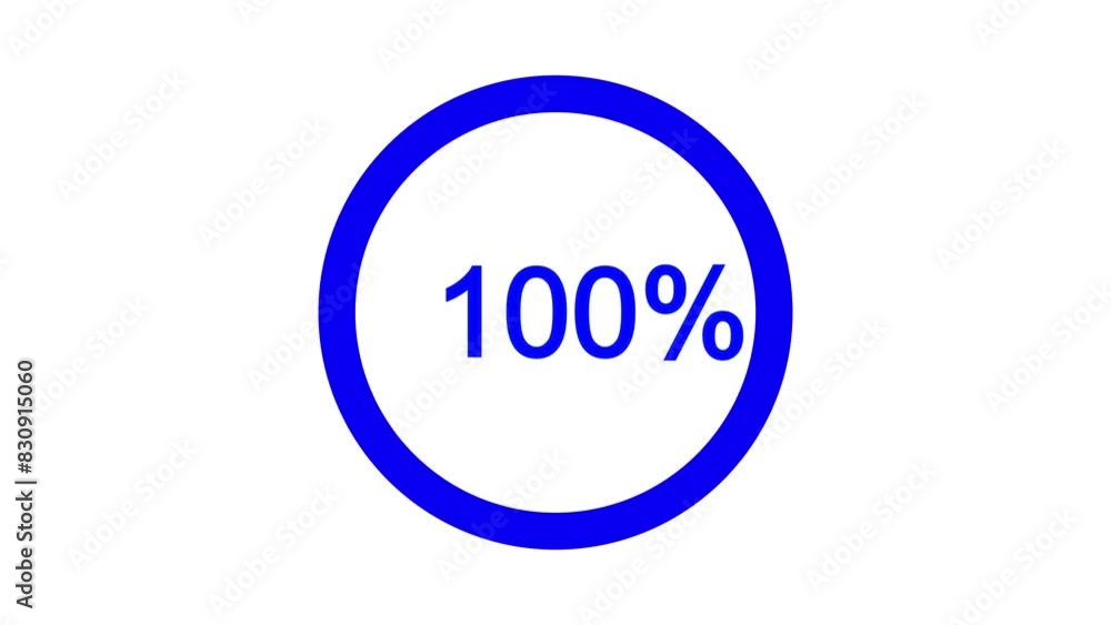 Digital loading or progress complete animated on a white background. Digital loading or progress complete animated on a white background.