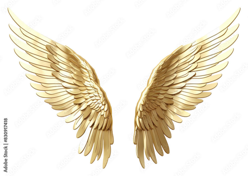 Obraz premium PNG Angel gold wing accessories.