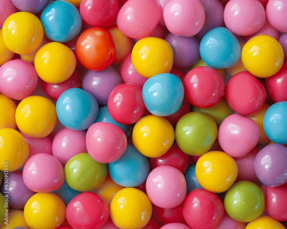 Bolas de chicle de colores. Bolas de chicle de colores.