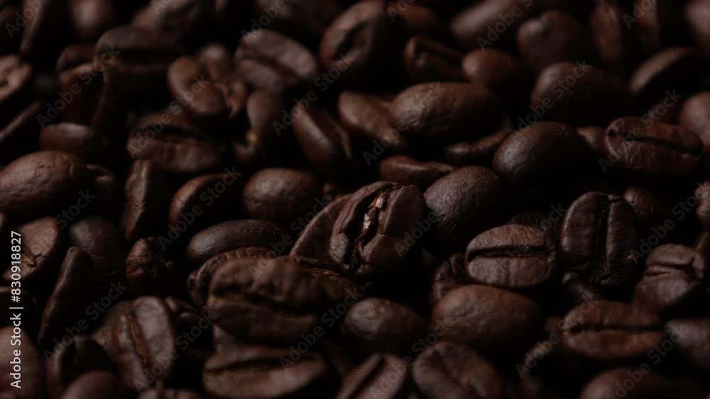 Closeup of a bean, Brown coffee beans background Closeup of a bean, Brown coffee beans background