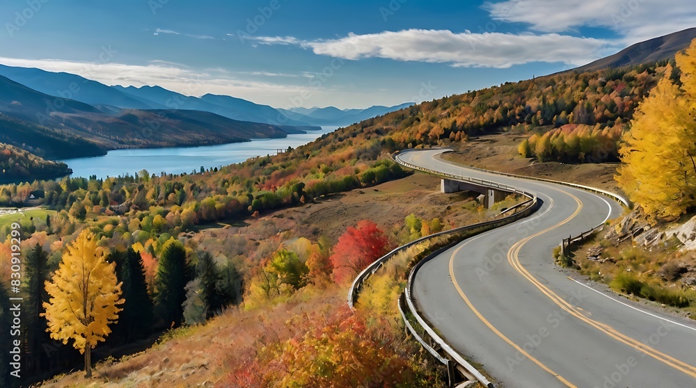 highway in autumn