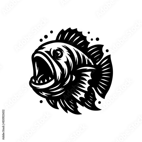 fish predator logo design. goliath logo design inspiration