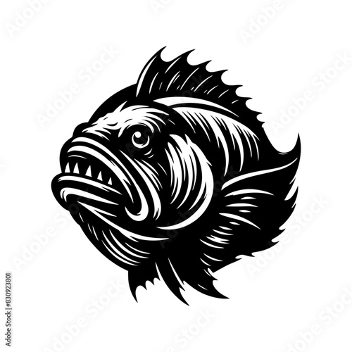 fish predator logo design. goliath logo design inspiration