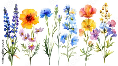 Wallpaper Mural Vibrant Assortment of Blooming Wildflowers in Verdant Meadow Landscape Torontodigital.ca