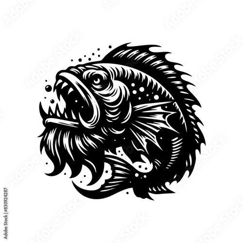 fish predator logo design. goliath logo design inspiration