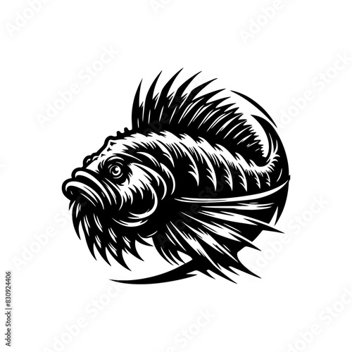 fish predator logo design. goliath logo design inspiration