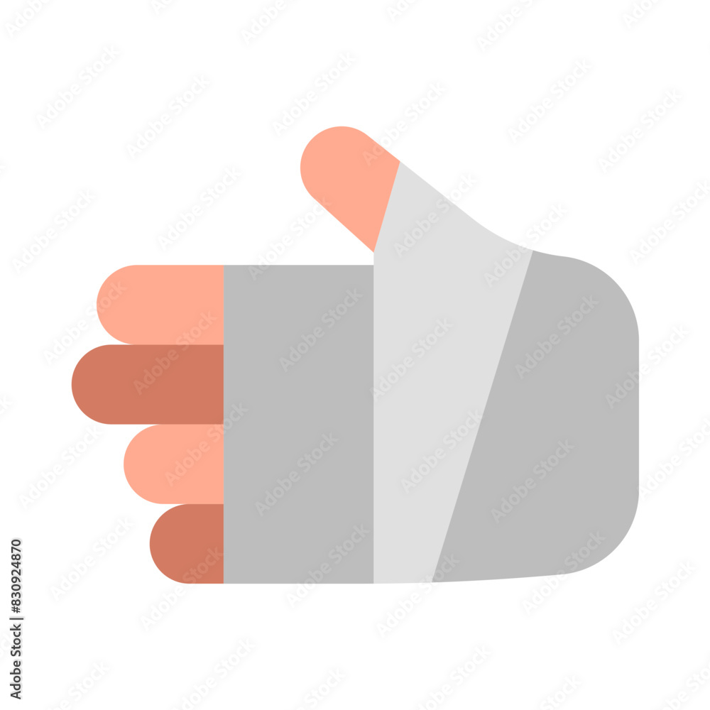 Broken Hand Flat Icon Design Broken Hand Flat Icon Design