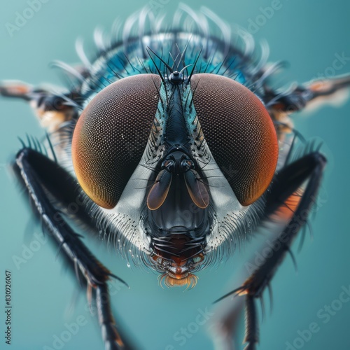 Macro phptgraphy of fly. genre Insect AMERA Sony Alpha II FOCAL LENGTH mm LENS Sony FE mm f. Macro G OSS SHOT TYPE MacroAMERA Sony Alpha II FOCAL LENGTH mm LENS Sony FE mm f, generated with AI