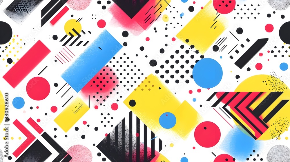 Vibrant Geometric Shapes and Patterns in Striking Minimalist Composition Vibrant Geometric Shapes and Patterns in Striking Minimalist Composition