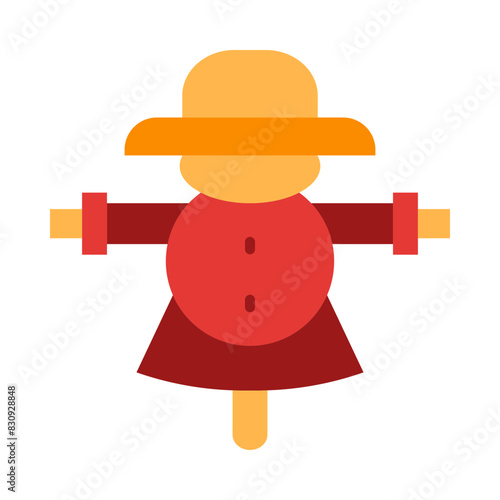 Scarecrow Flat Icon Design