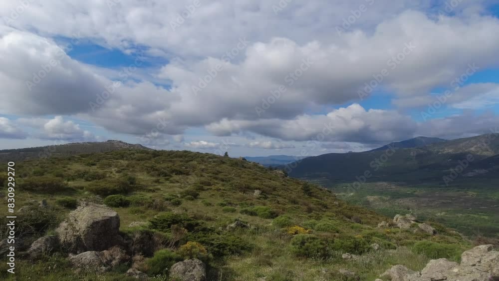 spring mountain landscape in the Sierra de Guadarrama mountains near Madrid, Spain spring mountain landscape in the Sierra de Guadarrama mountains near Madrid, Spain