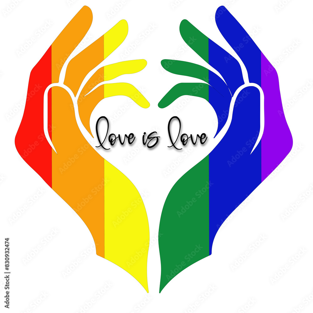 Obraz premium love is love. concepto día del orgullo
