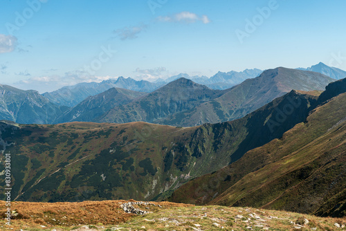Fototapeta Naklejka Na Ścianę i Meble -  View from Koncista hill in Western Tatras mountains on polish - slovakian borders