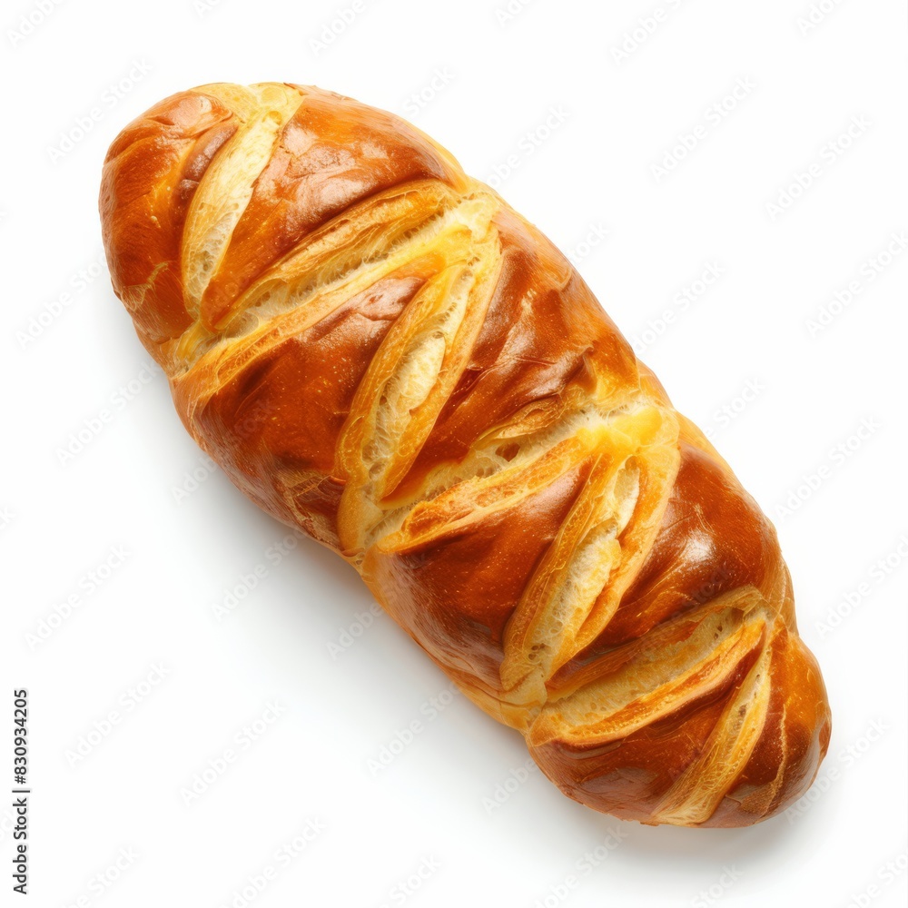 School bread on a white background, generated with AI School bread on a white background, generated with AI