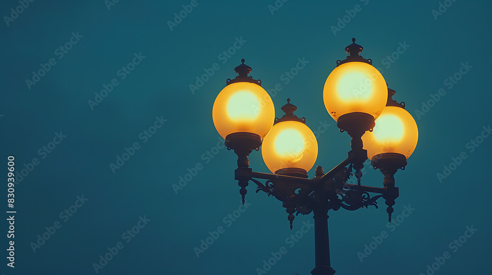 Street lamps, brightness of the road Street lamps, brightness of the road