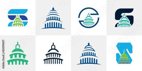Capitol Dome Creative Modern Logo design set collection for business and brand use