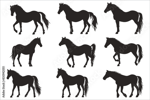 Set of horse silhouette, Horses silhouettes, Silhouette of a running horse, Big set of horses silhouettes, Race horses silhouettes set, Horse, Running, Run, Animal, Jumping, Race, Champion, Succeed