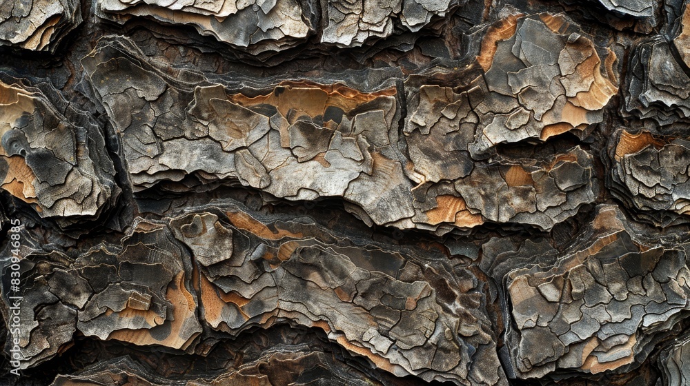 An extreme close-up of tree bark with deep grooves and rich texture, showcasing the natural patterns, with copy space. An extreme close-up of tree bark with deep grooves and rich texture, showcasing the natural patterns, with copy space.