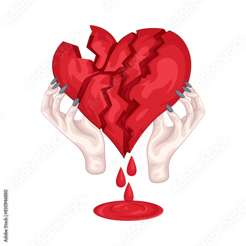 Illustration of broken heart 